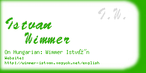istvan wimmer business card